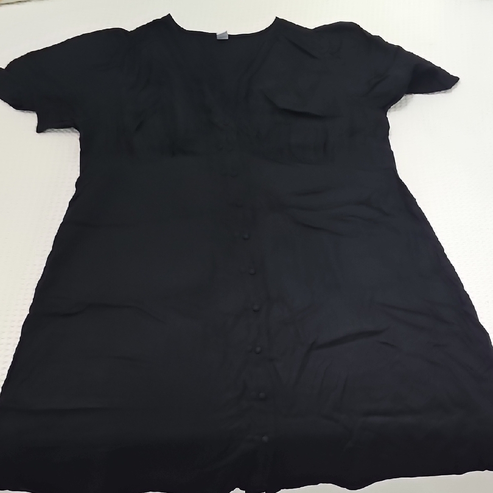 Black Button-Down Dress